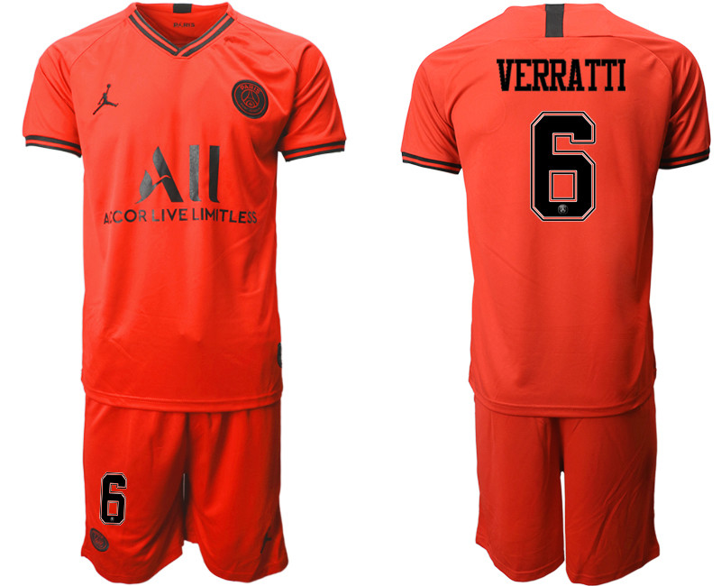 2019 20 Paris Saint Germain 6 VERRATTI Away Soccer Jersey