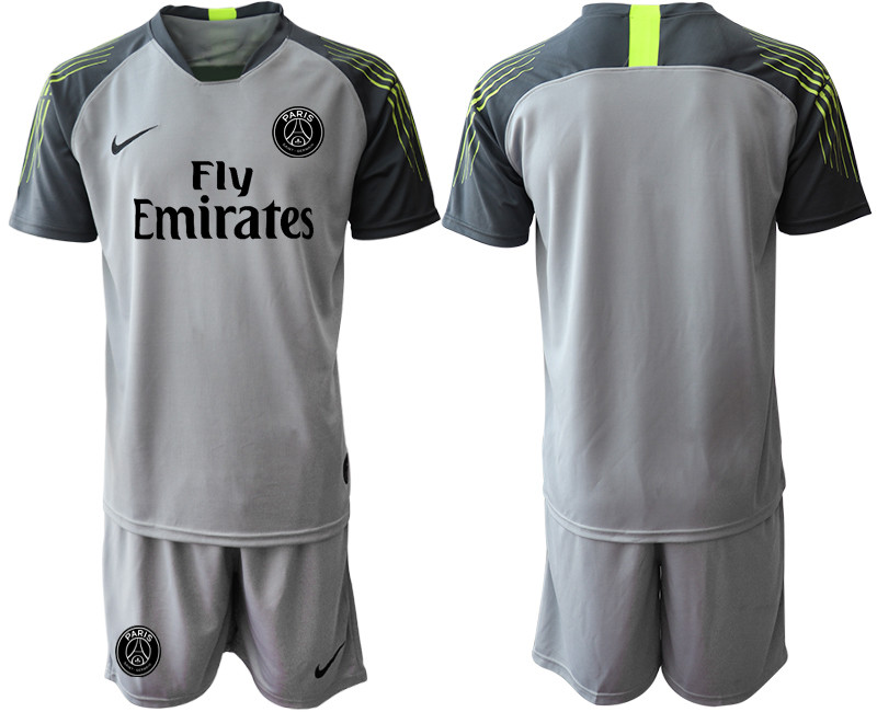 2019 20 Paris Saint Germain Gray Goalkeeper Soccer Jersey