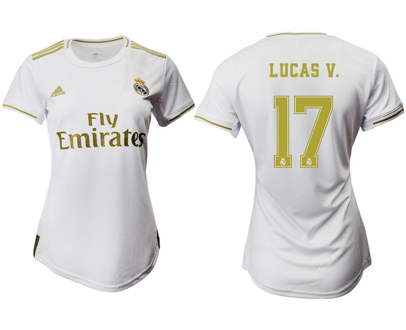 2019 20 Real Madrid 17 LUCAS V. Home Women Soccer Jersey