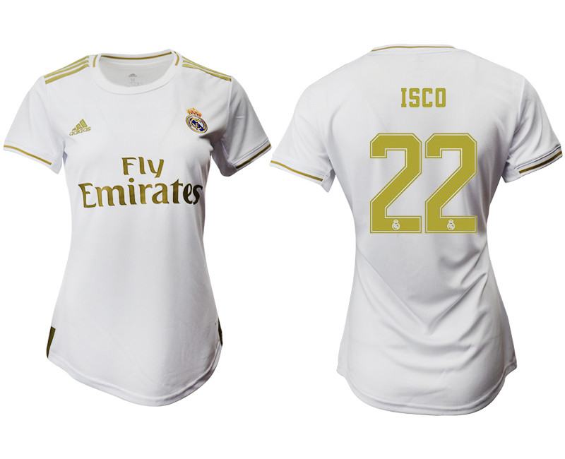 2019 20 Real Madrid 22 ISCO Home Women Soccer Jersey