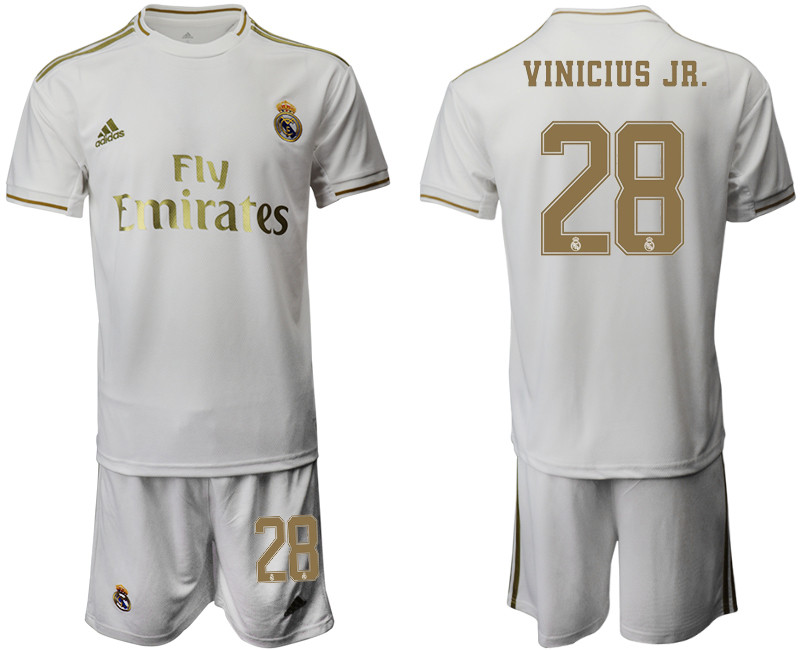 2019 20 Real Madrid 28 VINICIUS JR. Home Soccer Jersey