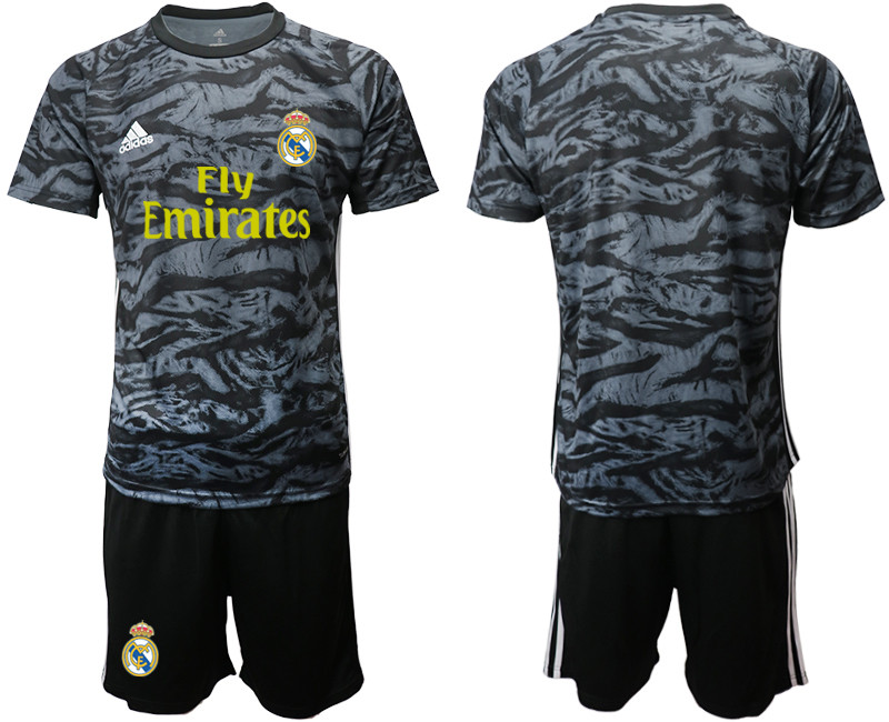 2019 20 Real Madrid Black Goalkeeper Soccer Jersey