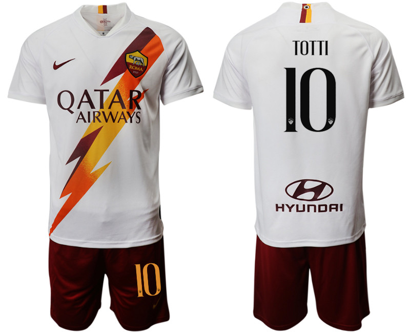 2019 20 Roma 10 TOTTI Away Soccer Jersey