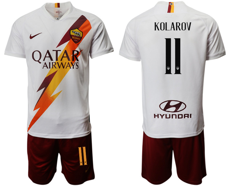 2019 20 Roma 11 KOLAROV Away Soccer Jersey