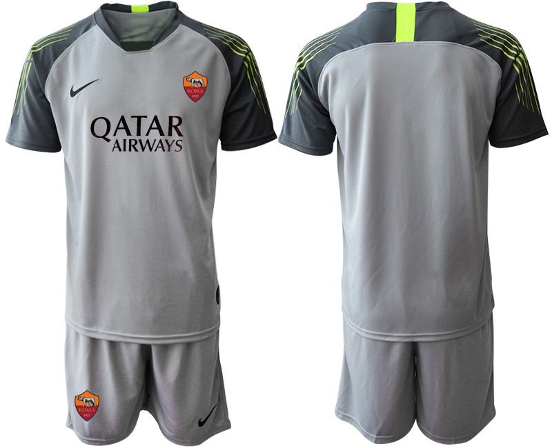 2019 20 Roma Gray Goalkeeper Soccer Jersey