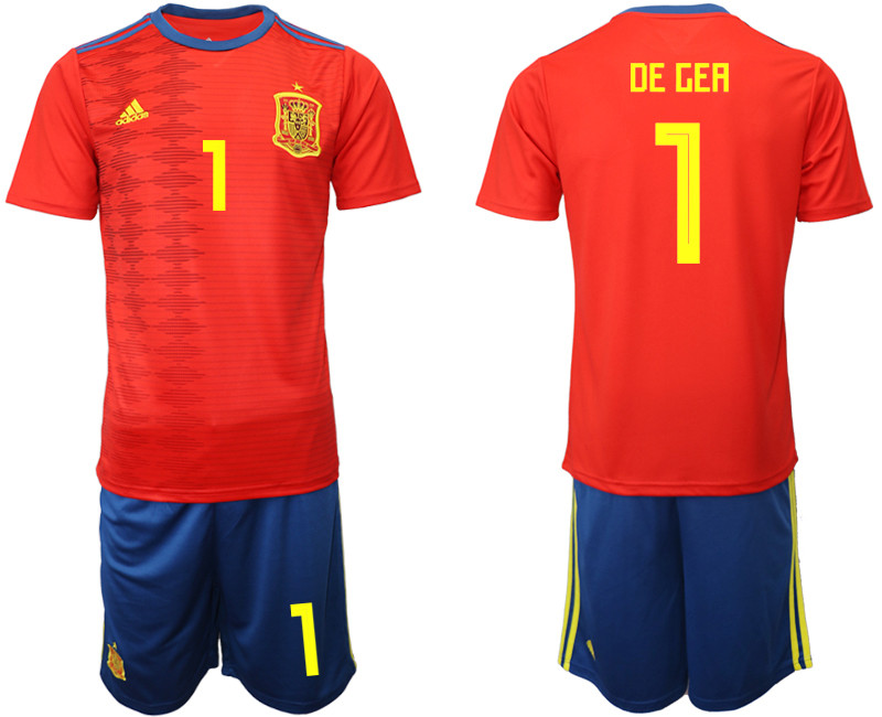 2019 20 Spain 1 DE GEA Home Soccer Jersey