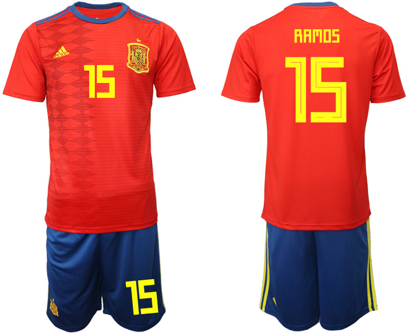 2019 20 Spain 15 RAMOS Home Soccer Jersey
