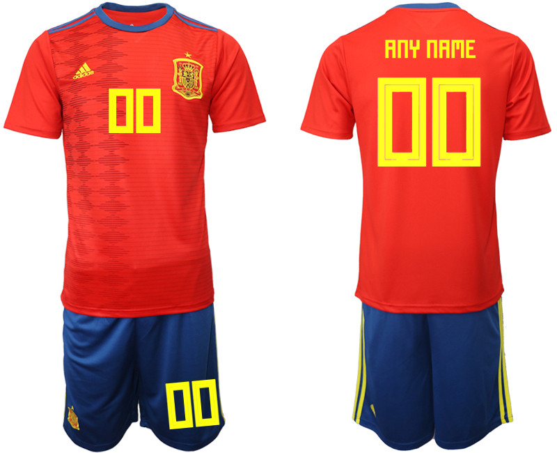 2019 20 Spain Customized Home Soccer Jersey