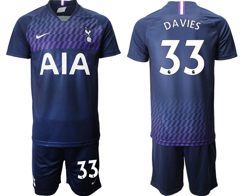 2019 20 Tottenham Hotspur 33 DAVIES Away Soccer Jersey