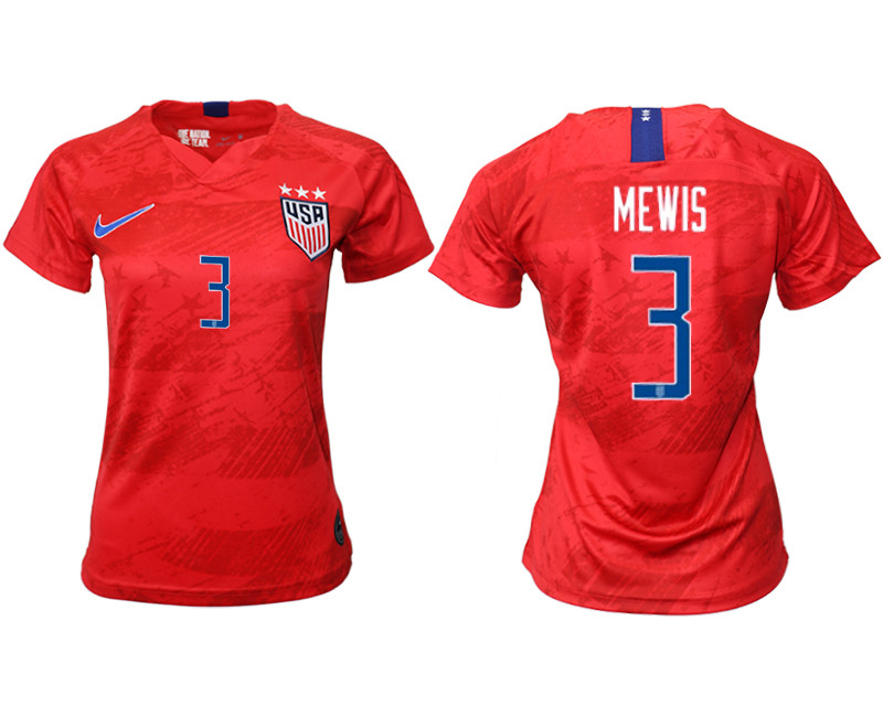 2019 20 USA 3 MEWIS Away Women Soccer Jersey