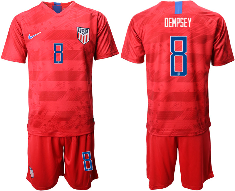 2019 20 USA 8 DEMPSEY Away Soccer Jersey