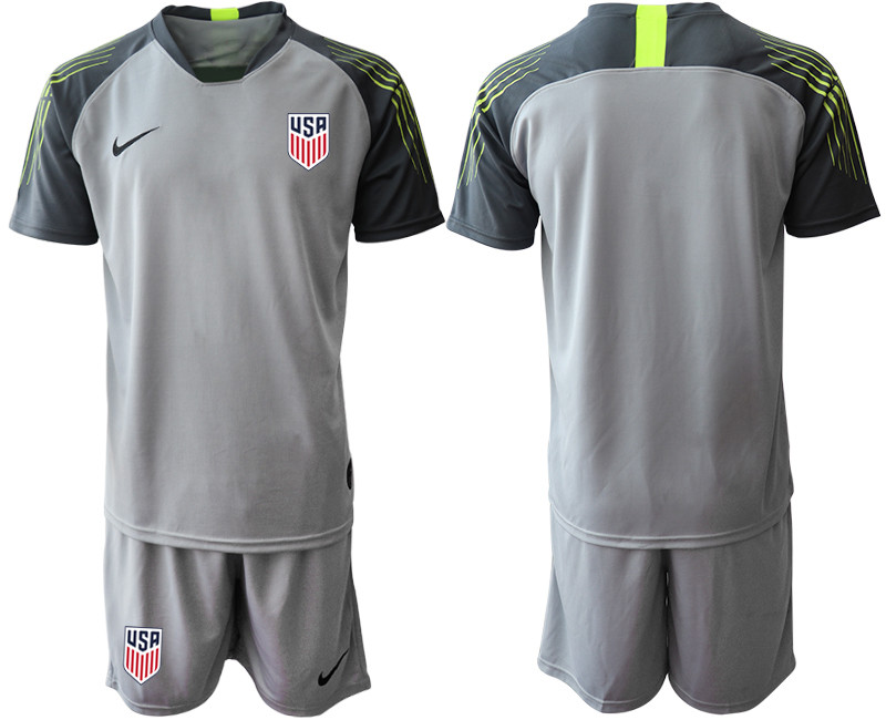 2019 20 USA Gray Goalkeeper Soccer Jersey