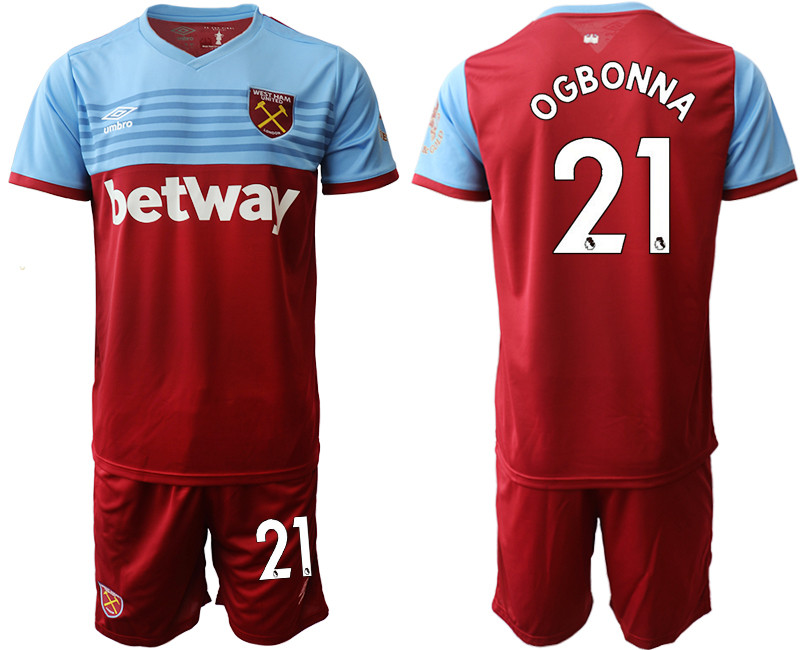 2019 20 West Ham United 21 OGBONNA Home Soccer Jersey