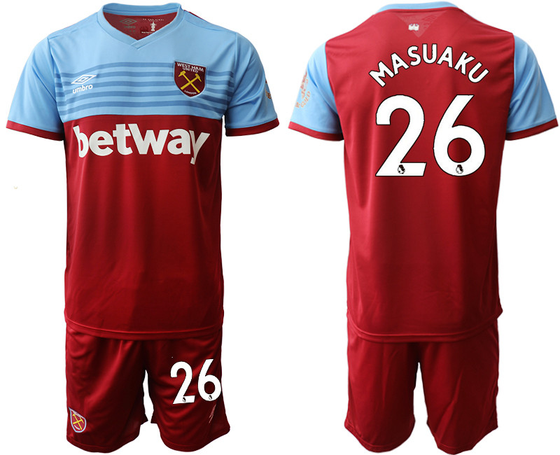 2019 20 West Ham United 26 MASUAKU Home Soccer Jersey