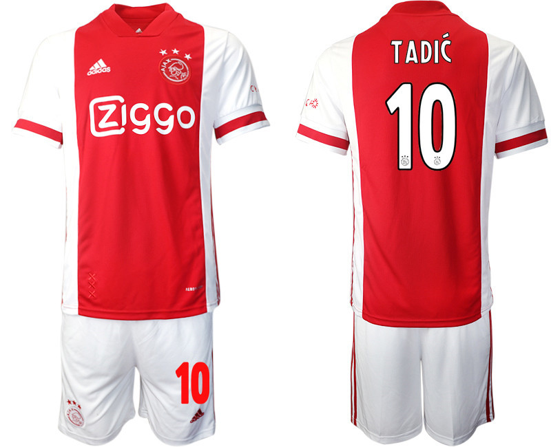 2020 21 AFC Ajax 10 TADIC Home Soccer Jersey