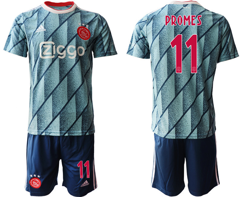 2020 21 AFC Ajax 11 PROMES Away Soccer Jersey