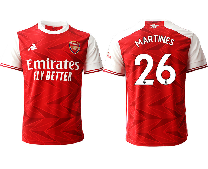 2020 21 Arsenal 26 MARTINES Home Thailand Soccer Jersey