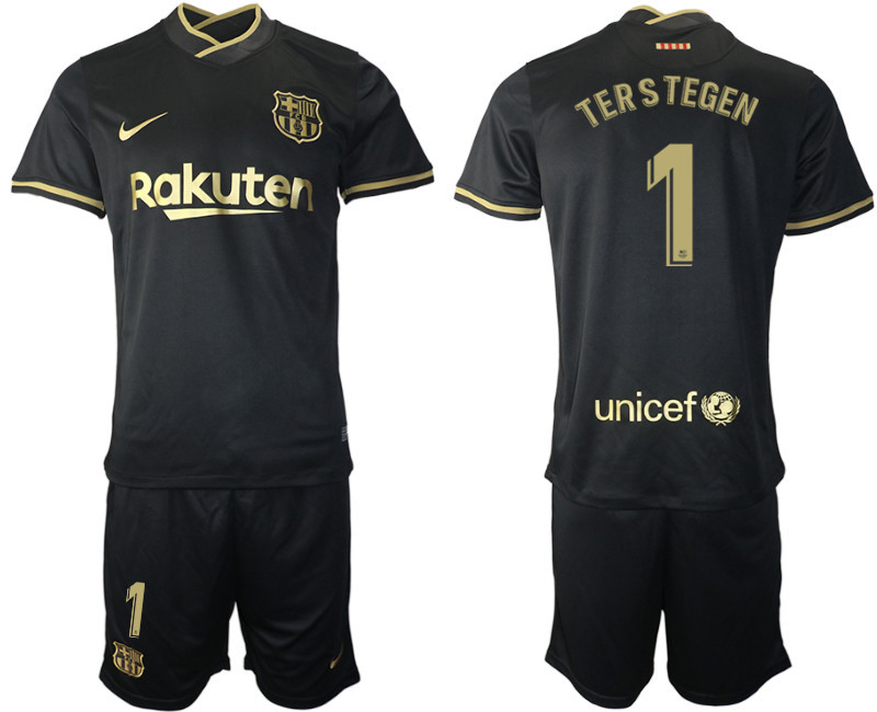 2020 21 Barcelona 1 TERS TEGEN Away Soccer Jersey