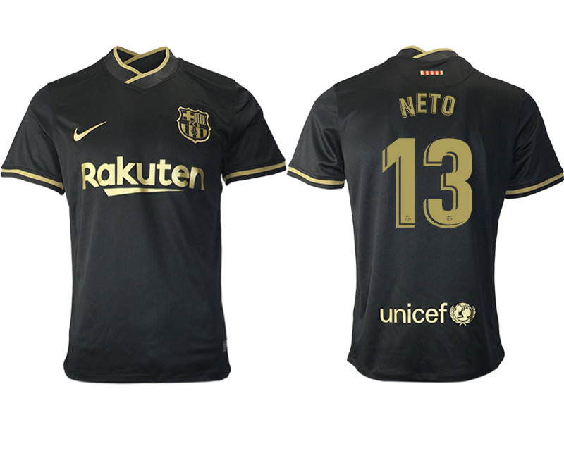 2020 21 Barcelona 13 NETO Away Thailand Soccer Jersey