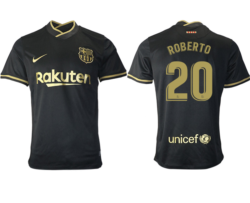 2020 21 Barcelona 20 ROBERTO Away Thailand Soccer Jersey