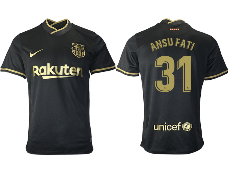 2020 21 Barcelona 31 ANSU FATI Away Thailand Soccer Jersey