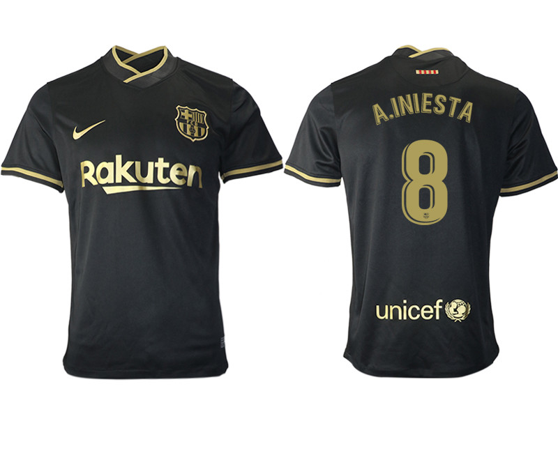 2020 21 Barcelona 8 A.INIESTA Away Thailand Soccer Jersey