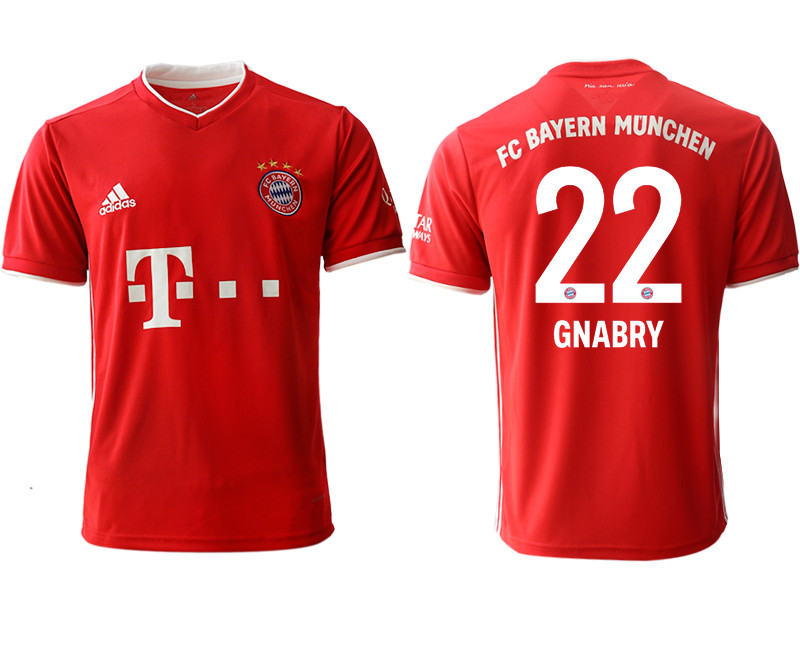 2020 21 Bayern Munich 22 GNABRY Home Thailand Soccer Jersey