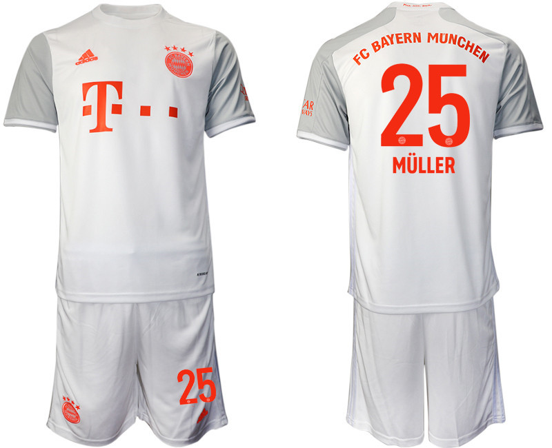2020 21 Bayern Munich 25 MULLER Away Soccer Jersey