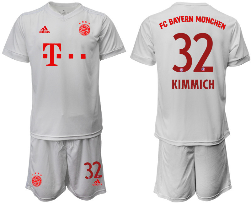 2020 21 Bayern Munich 33 KIMMICH Away White Soccer Jersey