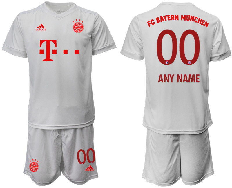2020 21 Bayern Munich Customized White Away Soccer Jersey