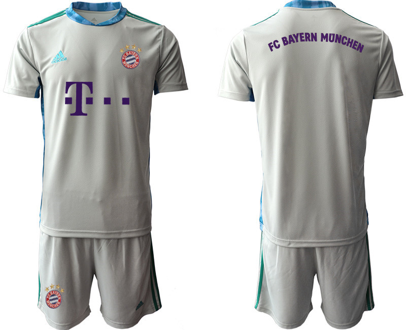 2020 21 Bayern Munich Gray Goalkeeper Soccer Jersey