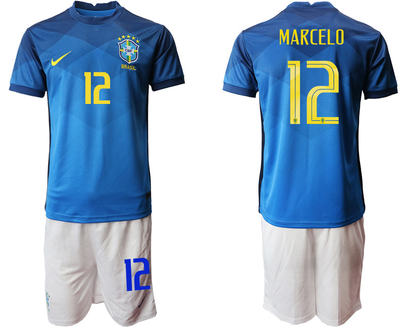 2020 21 Brazil 12 MARCELO Away Soccer Jersey