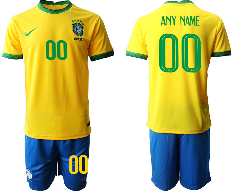 2020 21 Brazil Customized Home Soccer Jersey