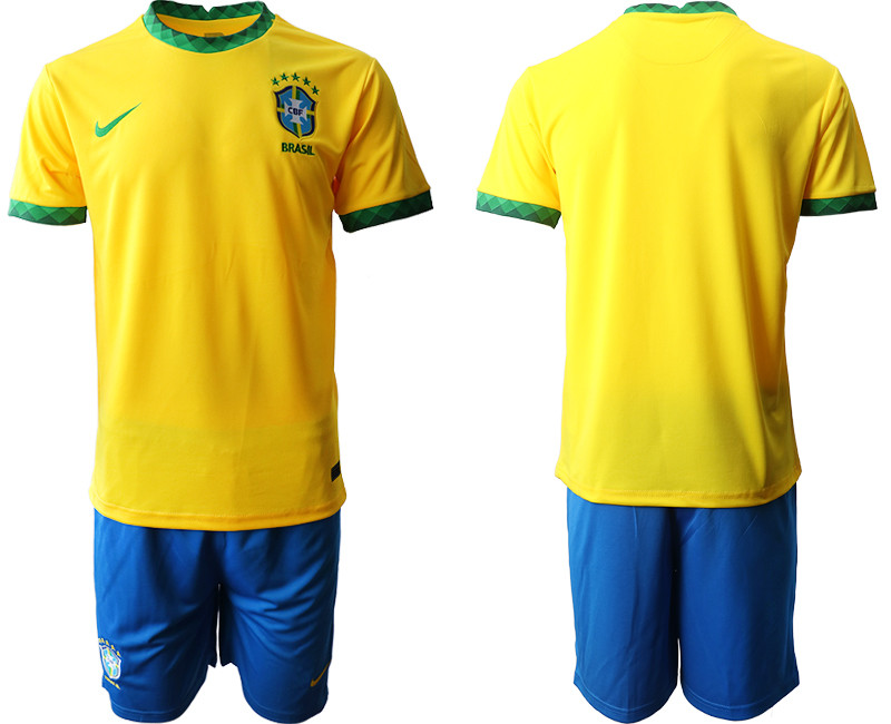 2020 21 Brazil Home Soccer Jersey
