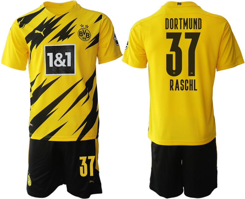 2020 21 Dortmund 37 RASCHL Home Soccer Jersey