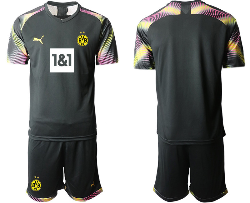 2020 21 Dortmund Black Goalkeeper Soccer Jersey
