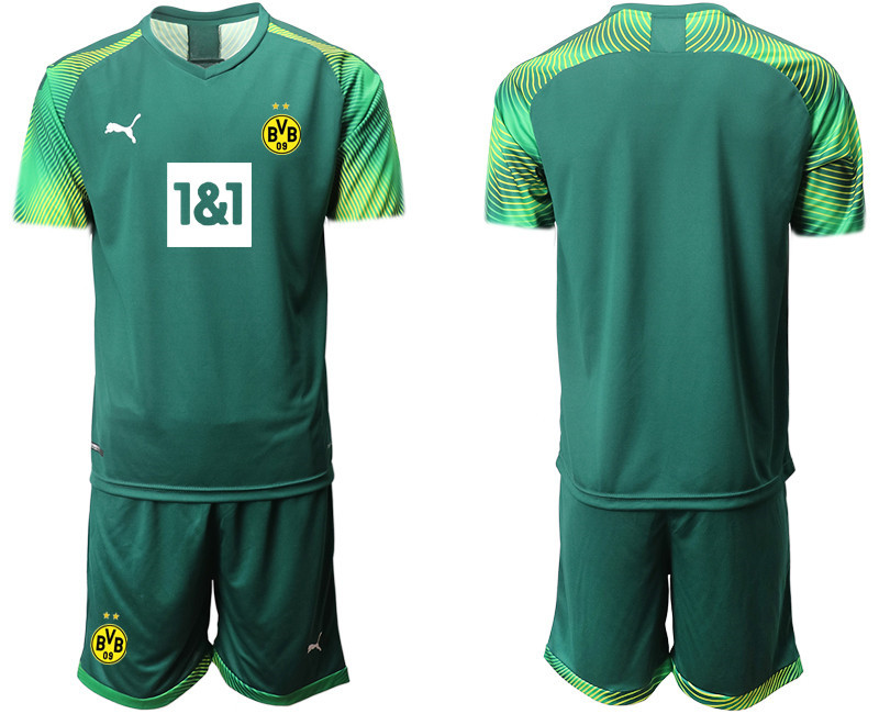 2020 21 Dortmund Dark Green Goalkeeper Soccer Jersey