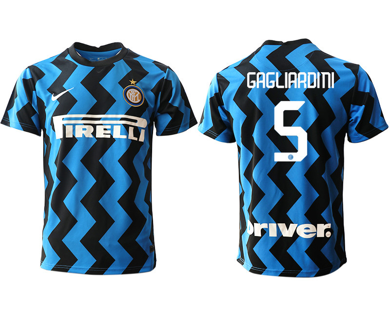 2020 21 Inter Milan 5 GAGLIARDINI Home Thailand Soccer Jersey