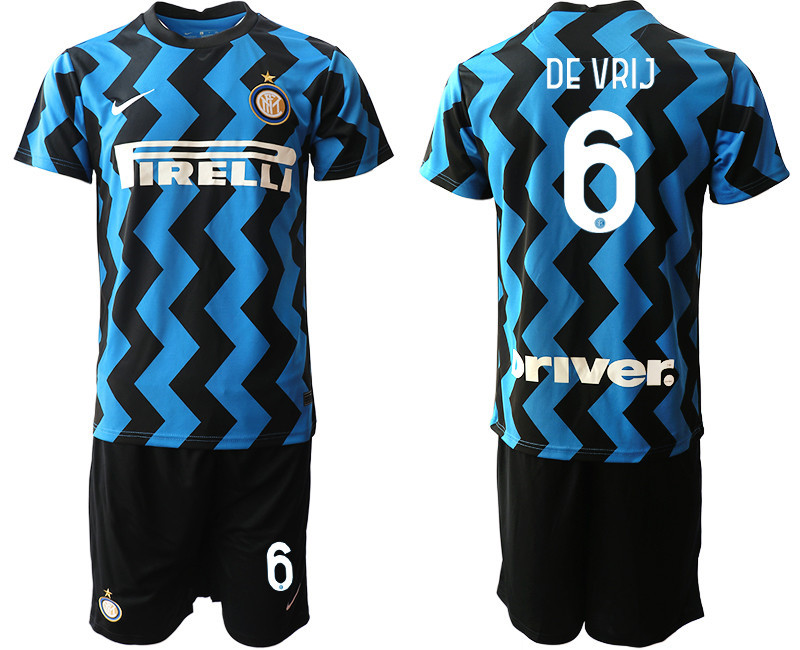 2020 21 Inter Milan 6 DE VRIJ Home Soccer Jersey