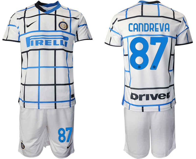 2020 21 Inter Milan 87 CANDREVA Away Soccer Jersey