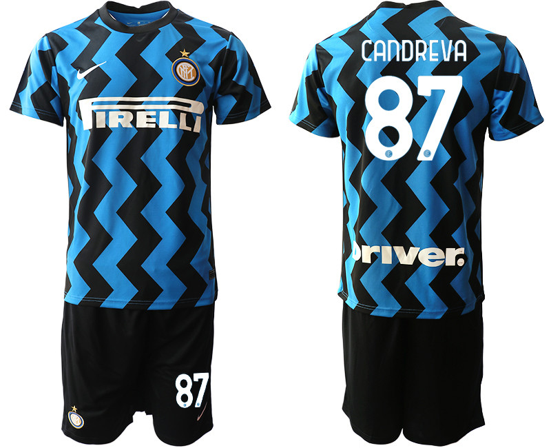 2020 21 Inter Milan 87 CANDREVA Home Soccer Jersey