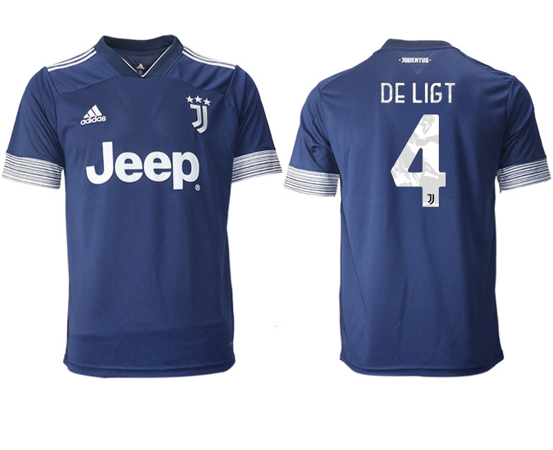 2020 21 Juventus 4 DE LIGT Away Thailand Soccer Jersey