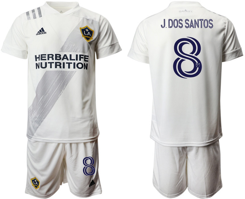 2020 21 Los Angeles Galaxy 8 J.DOS SANTOS Home Soccer Jersey