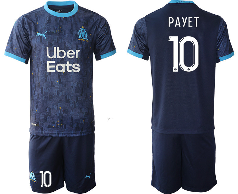 2020 21 Olympique de Marseille 10 PAYET Away Soccer Jersey