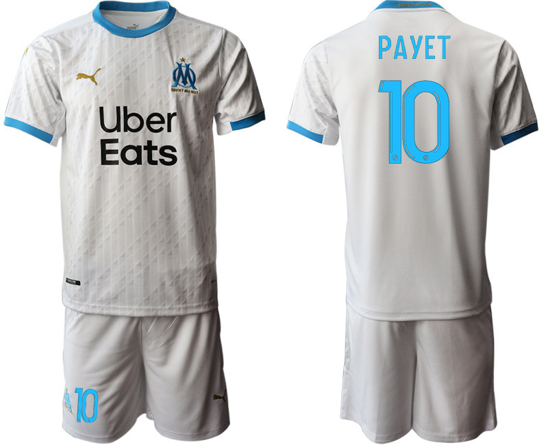 2020 21 Olympique de Marseille 10 PAYET Home Soccer Jersey