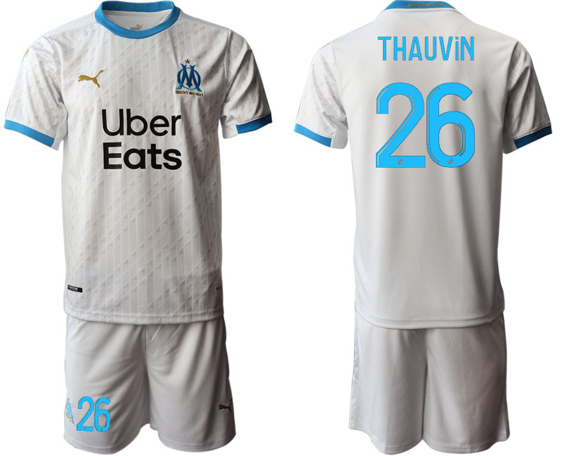 2020 21 Olympique de Marseille 26 THAUViN Home Soccer Jersey