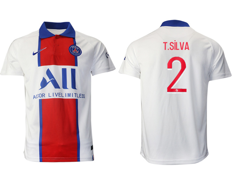 2020 21 Paris Saint Germain 2 T.SILVA Away Thailand Soccer Jersey