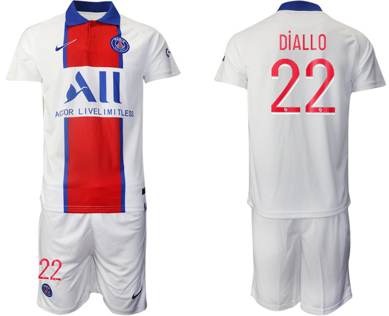 2020 21 Paris Saint Germain 22 DiALLO Away Soccer Jersey