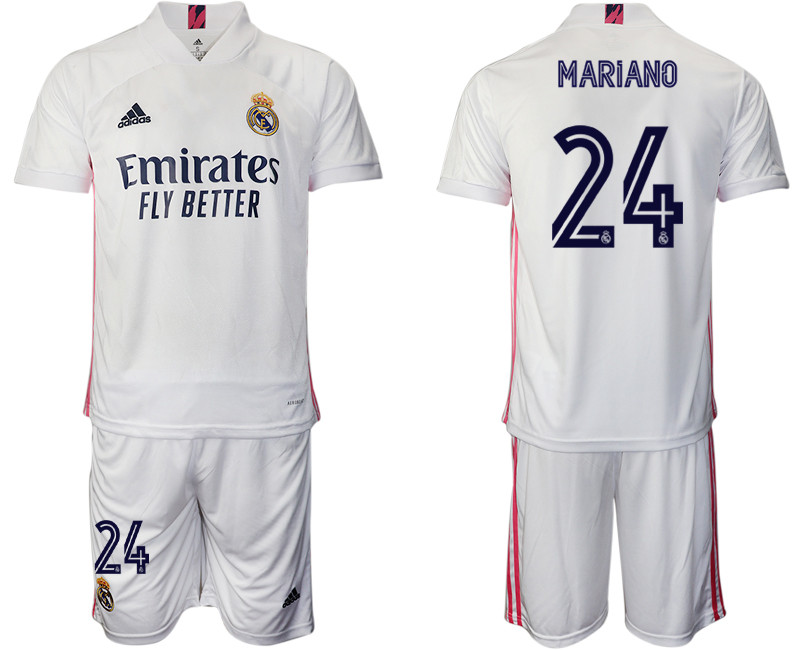 2020 21 Real Madrid 24 MARIANO Home Soccer Jersey