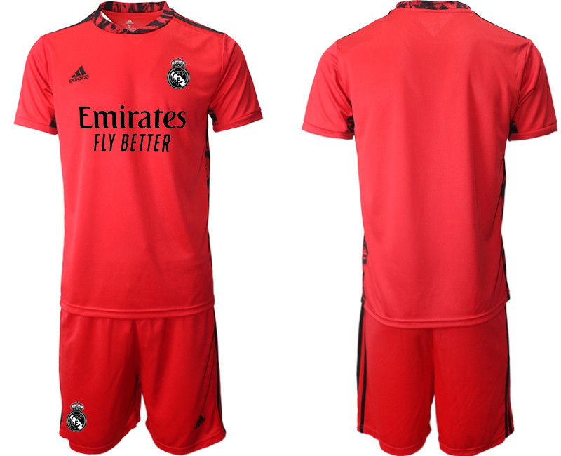 2020 21 Real Madrid Red Goalkeeper Soccer Jersey
